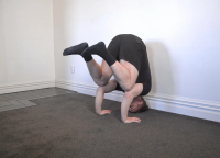 How to do a Tucked Headstand (Wall Support)